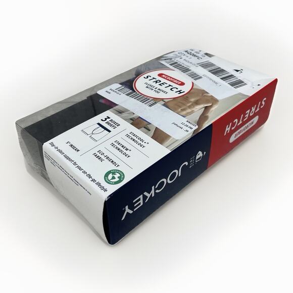 Jockey Men's Small Underwear Active Microfiber 5" Boxer Briefs 3 Pack Gray Black - Picture 6 of 7